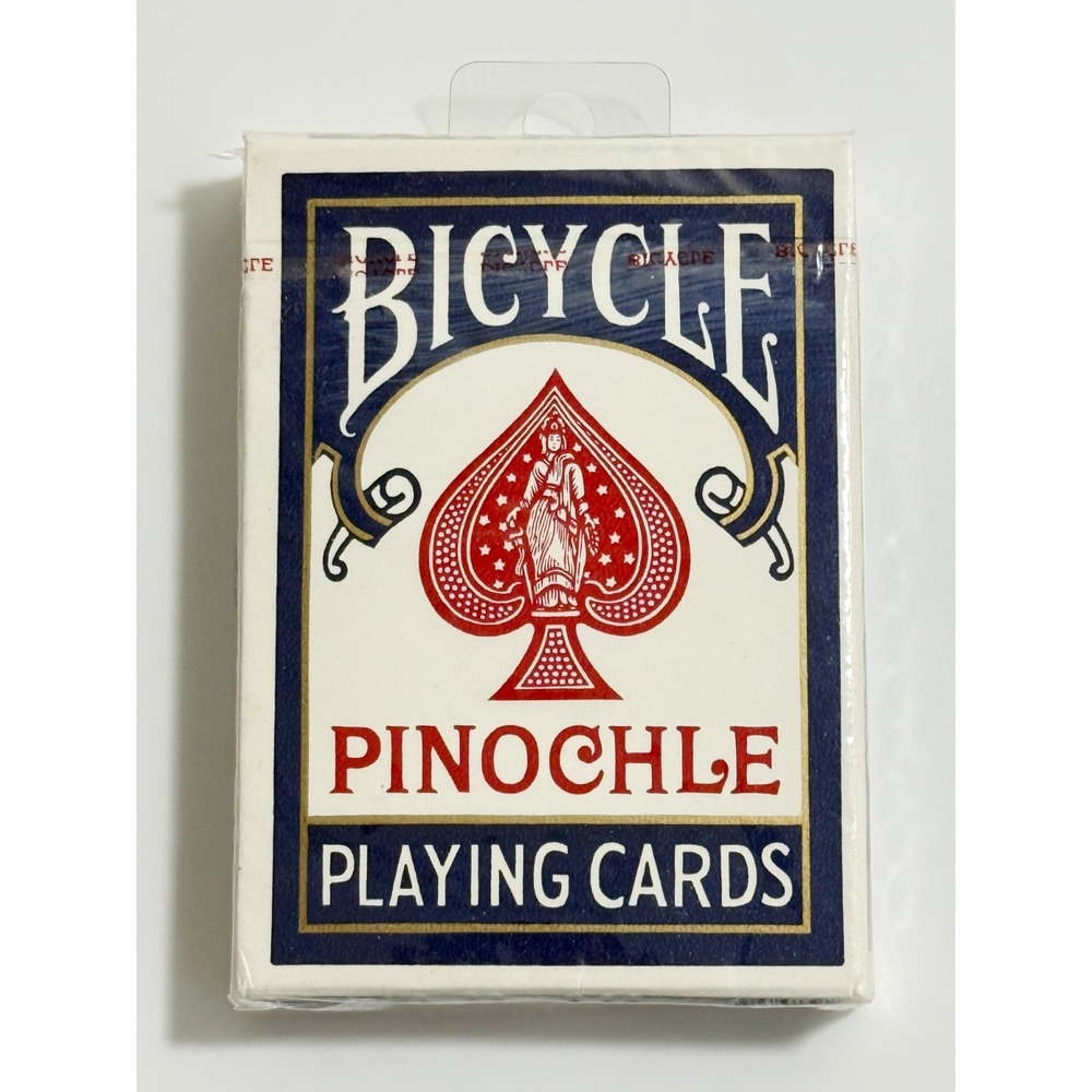 Bicycle Pinochle 48 Sealed Playing Card Deck‎ Blue Sealed  Vintage